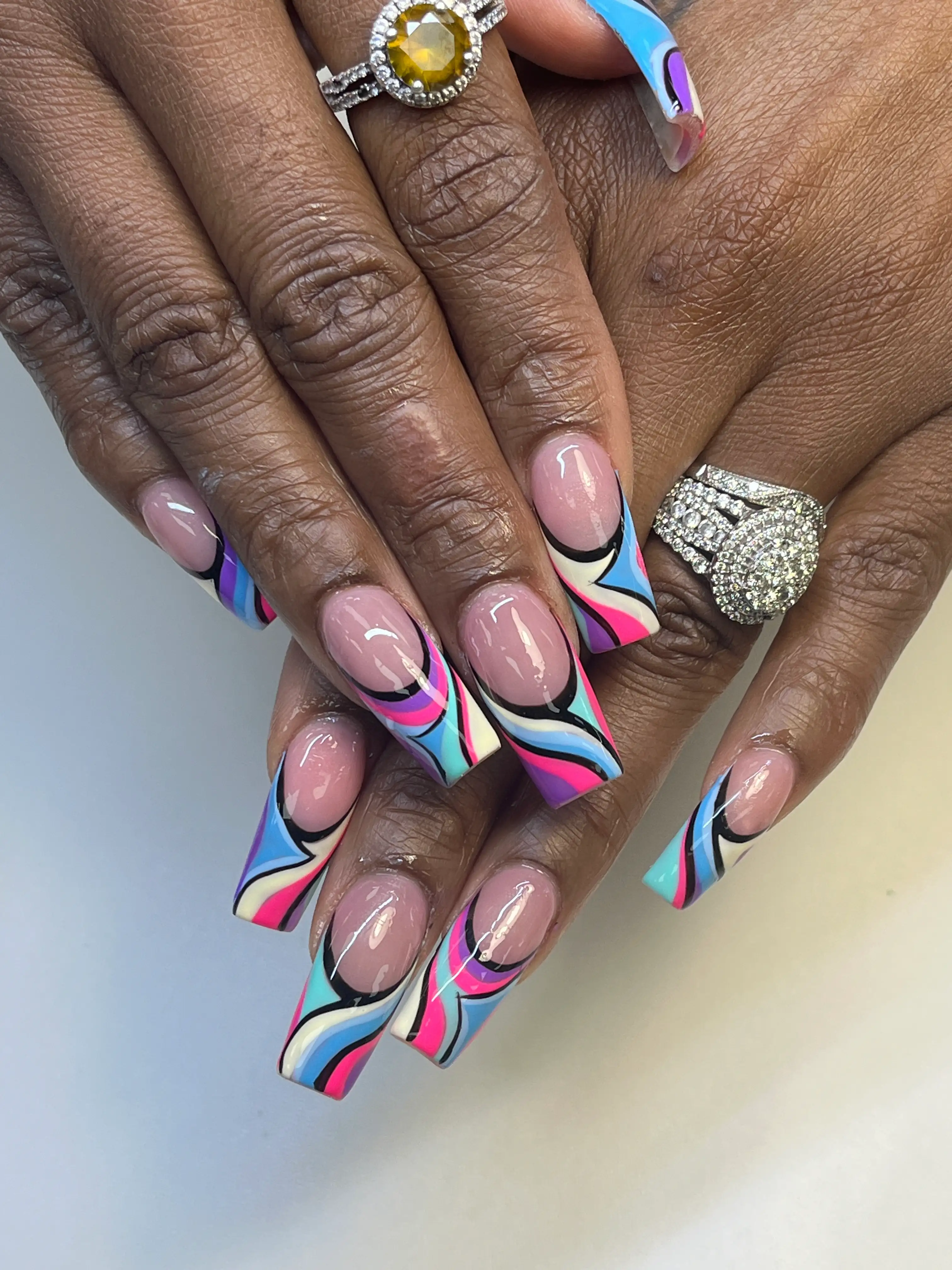 Nude ombre nail design